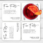 Dessous-de-verre Carré En Papier Fun Facts Classic Minimaliste Mariage<br><div class="desc">Ce sont des faits amusants Classique Moderne Minimaliste Minimaliste Simple Papier Mariage Serviettes!</div>