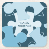 Dessous-de-verre Carré En Papier Fun Jigsaw Puzzle Pieces Motto (Devant)