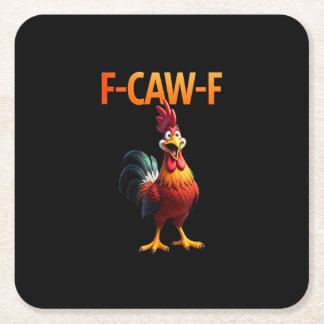 Dessous-de-verre Carré En Papier Funny F Caw F Chicken Gothic Vintage Style