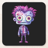 Dessous-de-verre Carré En Papier Funny Frankenstein Monster Halloween Fun (Devant)