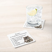 Dessous-de-verre Carré En Papier Funny Raccoon Spirit Humour animal (En situation)