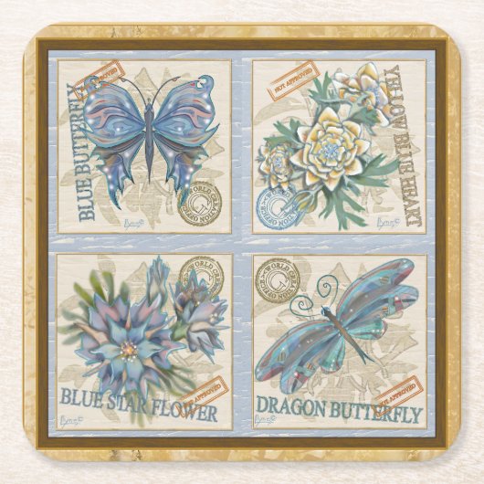 Dessous-de-verre Carré En Papier G Creation Office  (Devant)