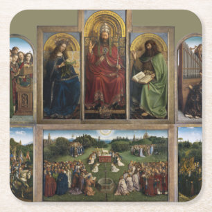 Dessous-de-verre Carré En Papier Gand Altarpiece, Van Eyck Brothers