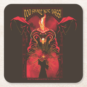 Dessous-de-verre Carré En Papier GANDALF™ contre Balrog "Vous ne passerez pas" Grap