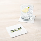 DESSOUS-DE-VERRE CARRÉ EN PAPIER GEARDO ! CAMO / CAMOUFLAGE (En situation)