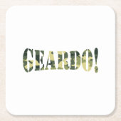 DESSOUS-DE-VERRE CARRÉ EN PAPIER GEARDO ! CAMO / CAMOUFLAGE (Devant)