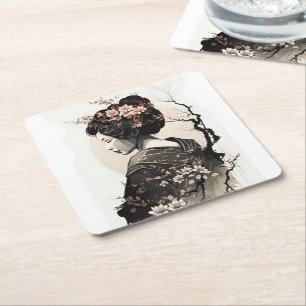 Dessous-de-verre Carré En Papier Geisha