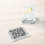 Dessous-de-verre Carré En Papier Générateur de code QR Moderne Entreprise Promotion<br><div class="desc">Partagez n'importe quel site Web avec des dessous de verre papier carré de code QR scannable sur mesure. Pour créer votre propre code QR à l'aide du générateur, tapez simplement l'URL du site Web dans le modèle. Tout libellé est simple à personnaliser ou à supprimer, et les couleurs et les...</div>