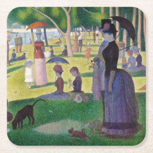Dessous-de-verre Carré En Papier Georges Seurat - Un dimanche sur La Grande Jatte