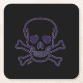 Dessous-de-verre Carré En Papier Ghost Crâne papier à capuchon (Devant)