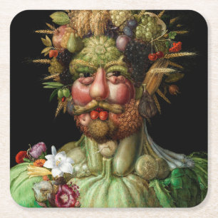 Dessous-de-verre Carré En Papier Giuseppe Arcimboldo - Vertumnus