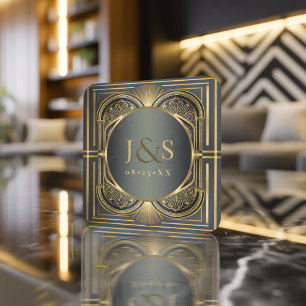 Dessous-de-verre Carré En Papier Glam Art Deco Mariage ID1033