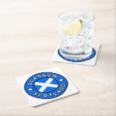 Dessous-de-verre Carré En Papier Glasgow Écosse (En situation)