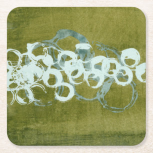 Dessous-de-verre Carré En Papier Globes verts I