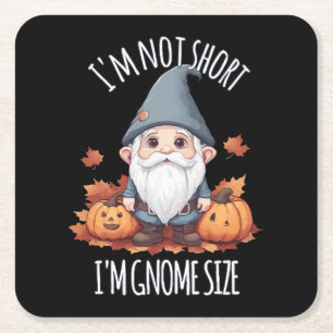 Dessous-de-verre Carré En Papier Gnome mignon fantaisiste en automne