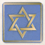 Dessous-de-verre Carré En Papier Gold Blue Star de David Art Panel<br><div class="desc">Vous regardez The Lee Hiller Photography Art and Designs Collection of Home and Office Decor, Apparel, Gifts and Objets de collection. Les designs incluent Lee Hiller Photography et Mixed Media Art numérique Collection. Vous pouvez voir sa photographie de Nature sur http://HikeOurPlanet.com/ et suivre son blog randonnée dans le Parc National...</div>