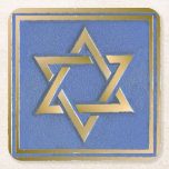 Dessous-de-verre Carré En Papier Gold Blue Star de David Art Panel<br><div class="desc">Vous regardez The Lee Hiller Photography Art and Designs Collection of Home and Office Decor, Apparel, Gifts and Objets de collection. Les designs incluent Lee Hiller Photography et Mixed Media Art numérique Collection. Vous pouvez voir sa photographie de Nature sur http://HikeOurPlanet.com/ et suivre son blog randonnée dans le Parc National...</div>