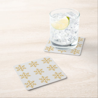 Dessous-de-verre Carré En Papier Gold Christmas