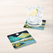 Dessous-de-verre Carré En Papier Golden River (En situation)