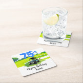 Dessous-de-verre Carré En Papier Golf 75e anniversaire à Golfer (En situation)