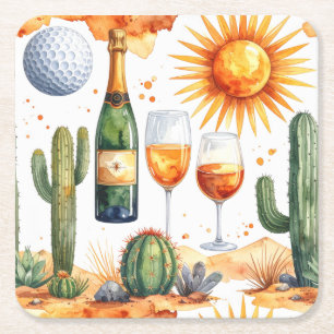 Dessous-de-verre Carré En Papier Golf en Arizona Serviettes