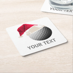 Dessous-de-verre Carré En Papier golf Noël