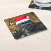 Dessous-de-verre Carré En Papier Gorilla Festive Cheer Unleashed (Incliné)