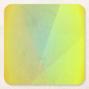 Dessous-de-verre Carré En Papier Gradation géométrique jaune moderne