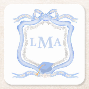 Dessous-de-verre Carré En Papier Graduation du monogramme de Preppy Wedgewood