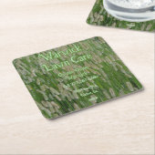 Dessous-de-verre Carré En Papier Graines vertes (Incliné)