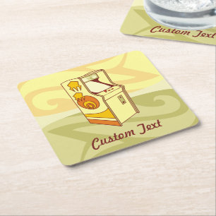 Dessous-de-verre Carré En Papier Grand jeu d'arcade console carré dessous de verre 