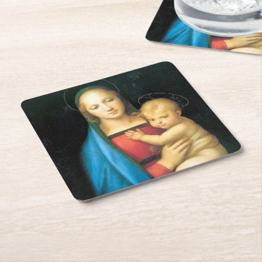 Dessous-de-verre Carré En Papier Granduca Madonna, Raphael (Incliné)