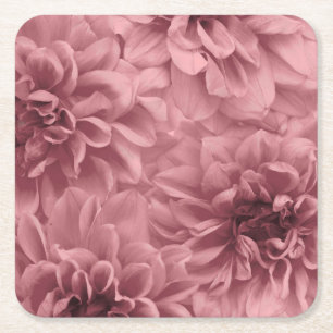 Dessous-de-verre Carré En Papier Grappe de Fleurs de Mauve Dahlia Lumière