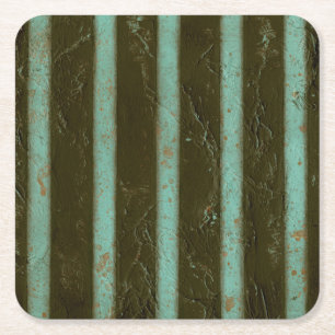 Dessous-de-verre Carré En Papier Grate d'air turquoise contemporaine