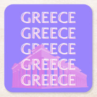 Grèce, Athènes Travel Art, Retro Travel Art