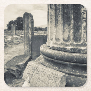 Dessous-de-verre Carré En Papier Grèce, ruines de la cité antique