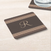 Dessous-de-verre Carré En Papier Greek Key (Incliné)