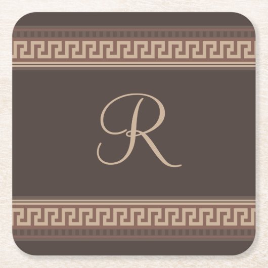 Dessous-de-verre Carré En Papier Greek Key (Devant)