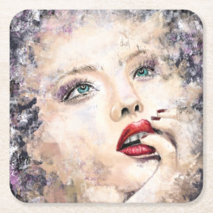 Dessous-de-verre Carré En Papier Green Eyed