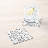 Dessous-de-verre Carré En Papier Griffonnage de caméléon (En situation)