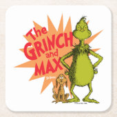 Dessous-de-verre Carré En Papier Grille | Grinch & Max Starburst (Devant)