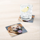 Dessous-de-verre Carré En Papier Grin (En situation)