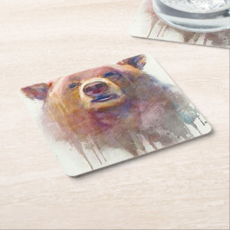 Dessous-de-verre Carré En Papier "Grin & Bear it"