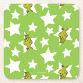 Dessous-de-verre Carré En Papier Grinch Peeking Star Pattern (Devant)