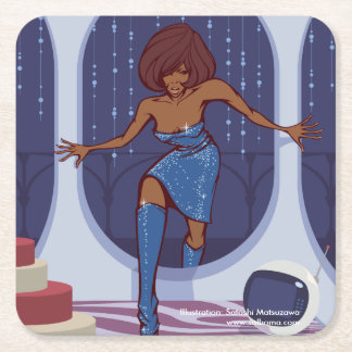 Dessous-de-verre Carré En Papier Groove Train