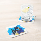 Dessous-de-verre Carré En Papier Gros Coups ! - Snowboard Fool (En situation)