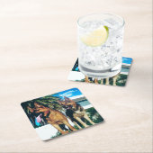 Dessous-de-verre Carré En Papier groupe german shepherd (En situation)