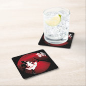 Dessous-de-verre Carré En Papier Grue (En situation)