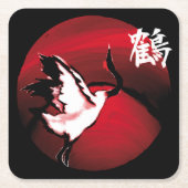 Dessous-de-verre Carré En Papier Grue (Devant)