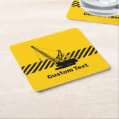 Dessous-de-verre Carré En Papier Grue de construction (Incliné)